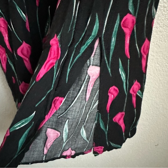 Tulip Print dress Sz 14 petite 90s vtg - Picture 6 of 10